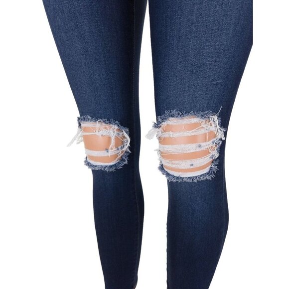 L'agence Margot Ripped Skinny Jeans Size 27 S Baltic Destruct - Picture 5 of 13